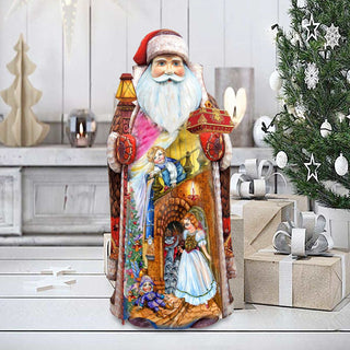 To the rescue Santa Hand-Painted WOODCARVED Masterpiece by G. DeBrekht - Christmas Decor - 241180-2