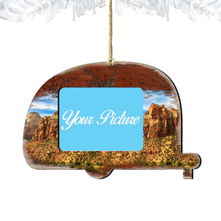 Camper Woodsy Picture Frame Ornaments - Ornament for Photo - Wildlife Holiday Decor - 8198431-2PF