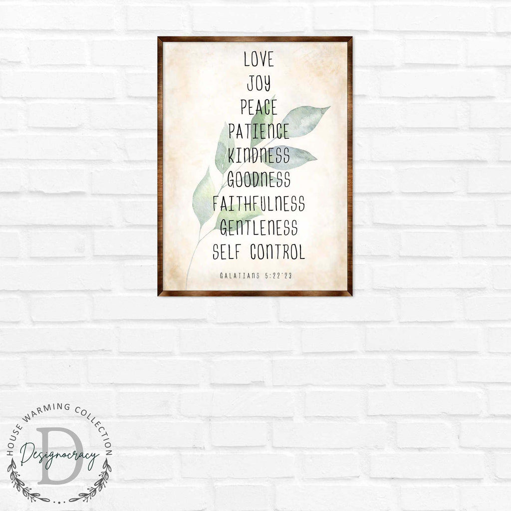 Love Joy Peace - Fruit of the Spirit - Verse Wall Decor - Contemporary Decor - Wooden Script Wall Art - 310332
