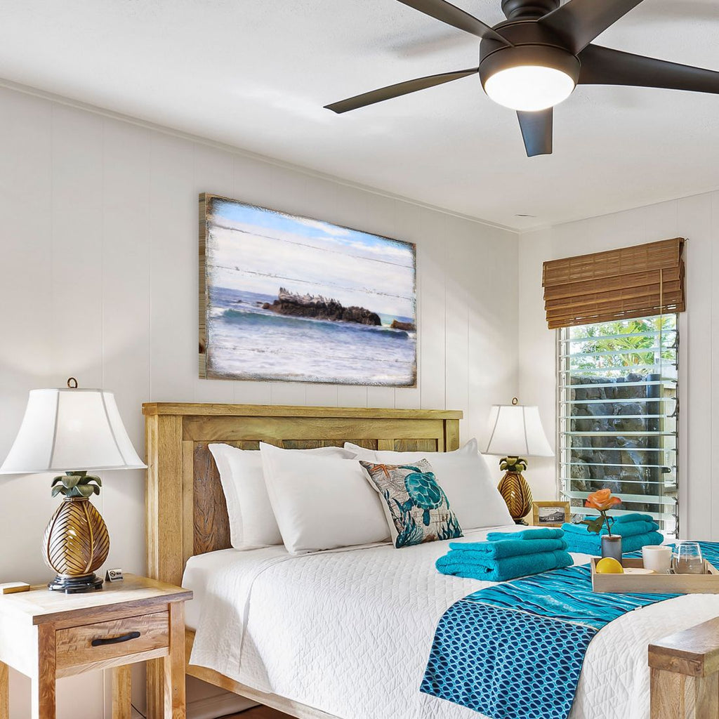 Rock at the Shore Wooden Coastal Wall Art by Nature Wonders - Coastal Sea-Life Decor - 95252-2B