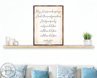 Blessing Quote Sign- May His Favor Be Upon You - Housewarming gift - Gift for newlyweds - Bible Verse scripts - Christian sign decor - Wedding gift - Blessing sign - Living room decor - 310353