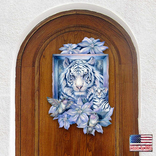 Tiger in the Garden Wildlife Door Decor by J. Bergsma - Nature Wildlife Decor - 8591580W-JB