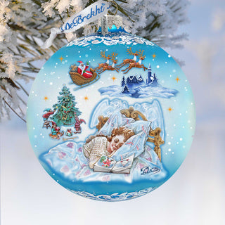Winter Fairy Tale Dream Glass Ornament Limited Edition by G. DeBrekht - Santa Snowman Decor - 73831-1