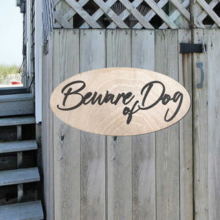 Beware of Dog, Sign, Birch wood, Dog Sign, Beware of Dog Plaque - 320311