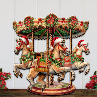Christmas Carousel Holiday Door Decor by G. Debrekht - Christmas Decor - 8611030H