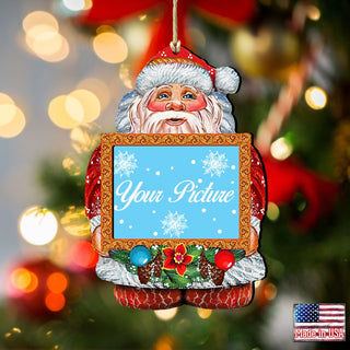 Santa Christmas Picture Frame Ornaments - Ornament for Photo - Christmas Santa Snowman Decor - 8117808PF