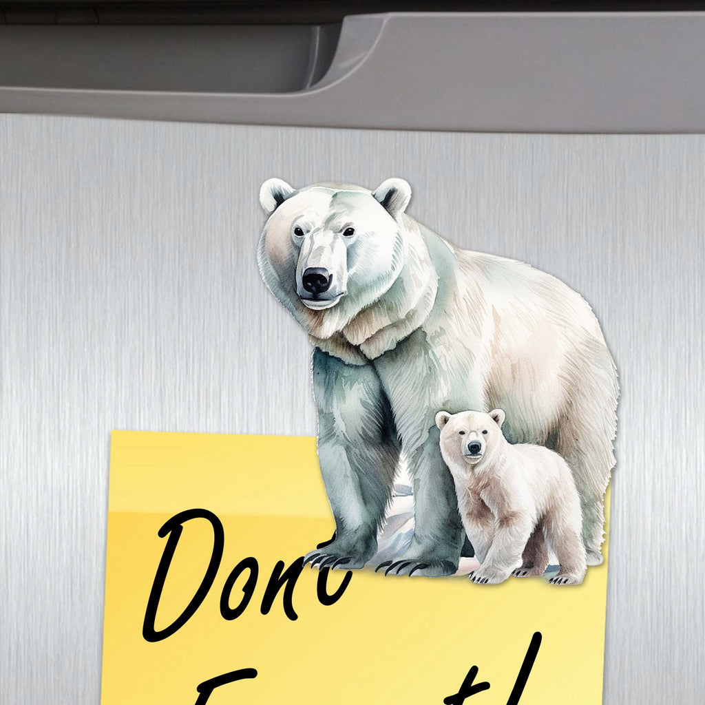 Bear Adventures Decorative Eco Wood Magnets Set of 6 by G. Debrekht - Wildlife Decor - 8090105G-S6