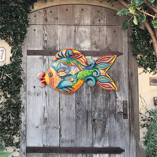 Paradise Fish Beach House Door Decor by G. DeBrekht - Coastal Holiday Decor - 8126161H