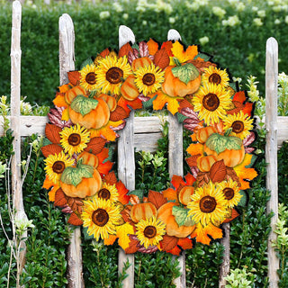 Fall Holiday Door Wreath by G. DeBrekht - Thanksgiving Halloween Decor - 8185305H