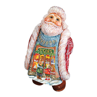 Santa with toy scene Handcrafted Christmas Figurine - G. DeBrekht - Christmas Santa Snowman Decor - 534512