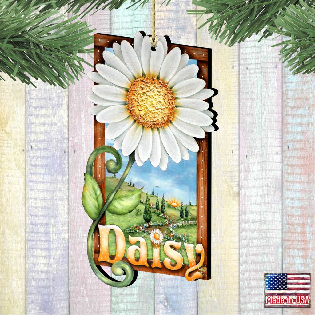 Fresh as A Daisy! Wooden Ornaments by Jamie Mills-Price - Christmas Decor - 8457704