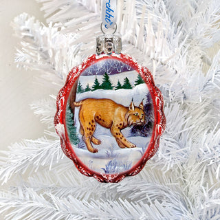 Bobcat Mercury Glass Ornament by G. DeBrekht - Wildlife Holiday Decor - 771034