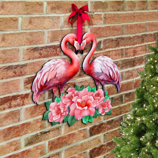 Flamingos Love Holiday Door Decor by G. Debrekht - Love Kids Family Decor - 8611039H