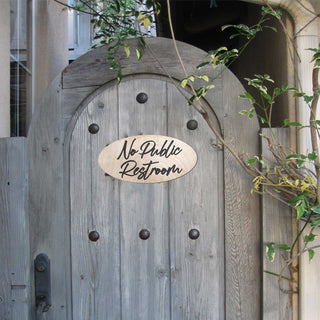No Public Restroom sign, Business sign, Made in the USA sign, Made from wood, Customers only - 320320