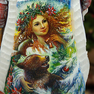 Santa Cherish Winter Hand-Painted WOODCARVED Masterpiece by Strelkina at G. DeBrekht - Christmas Decor - 821602