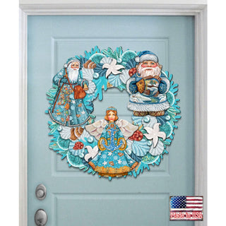 Coastal Sea Treasure Holiday Door Wreath by G. DeBrekht - Coastal Holiday Decor - 8185306-4H