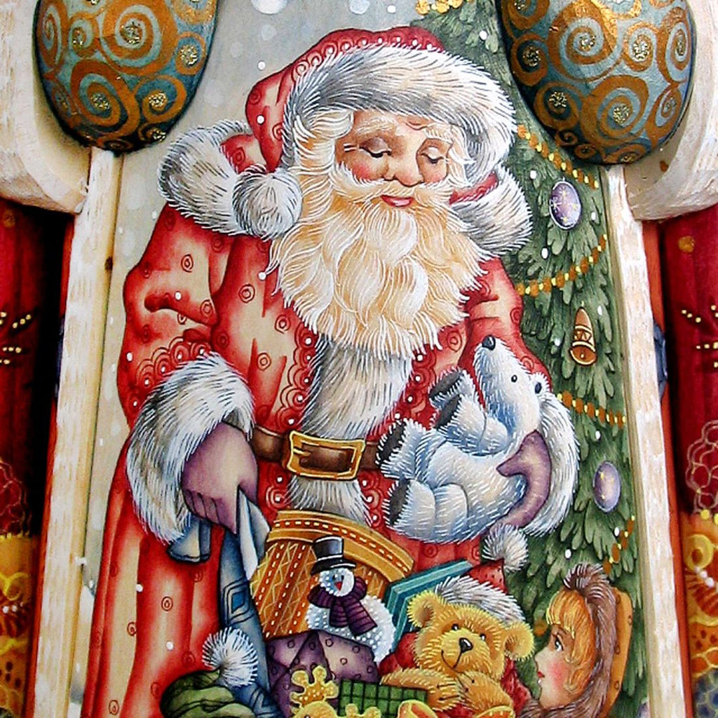 Sharing Joy Village Santa Hand-Painted WOODCARVED Masterpiece by G. DeBrekht - Christmas Decor - 215620