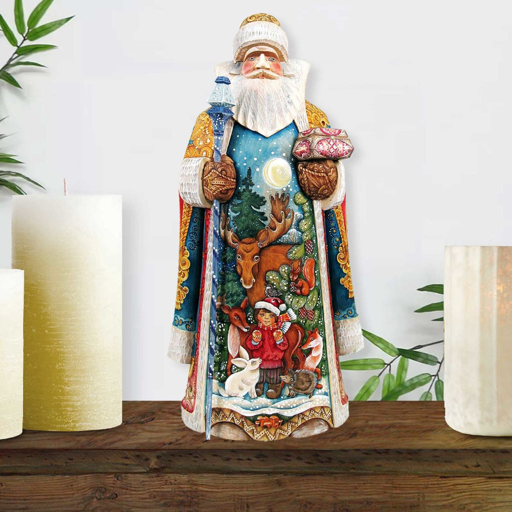 Remembering Everyone Santa Hand-Painted WOODCARVED Masterpiece by G. DeBrekht - Christmas Decor - 215610