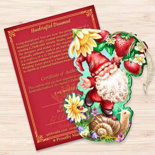 Gnomes Wooden Ornaments Set of 3 by Gelsinger - Christmas Santa Snowman Decor - 8461060-S3-DG