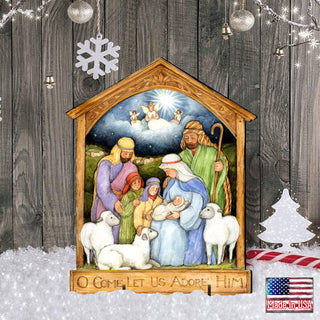Holy Family Nativity Outdoor Decor by Susan Winget - Nativity Holiday Decor -8471112F-SW