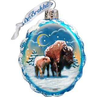 Winter Family Mercury Glass Ornaments Set of 3 by G. DeBrekht - Wildlife Holiday Decor - 770112S3