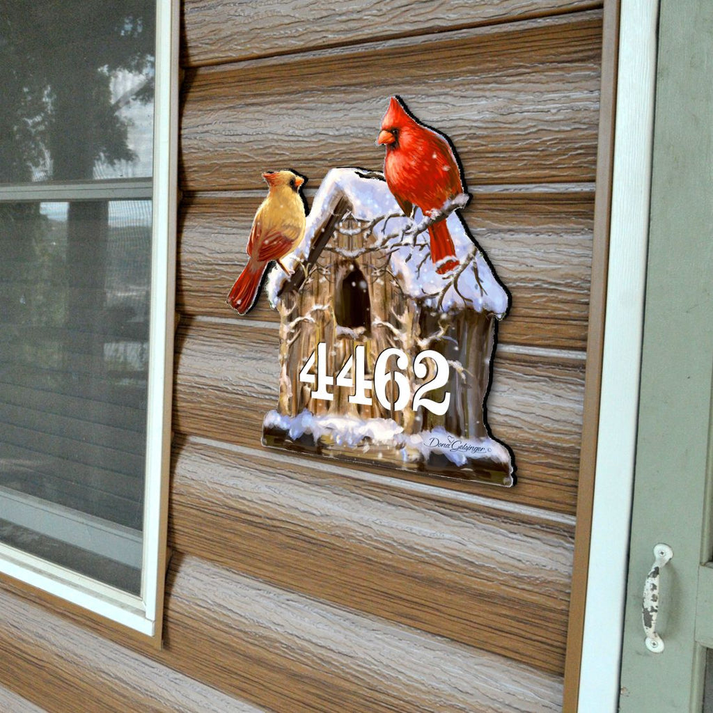 Birds Lover Wooden Personalized House Number Sign by D. Gelsinger - Easter Spring Decor - Handcrafted Wooden Address Sign - MA8461054-2-1533