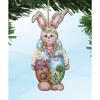 Bella Bunny Wooden Ornaments Easter by Jamie Mills-Price - Easter Spring Decor - 8457601