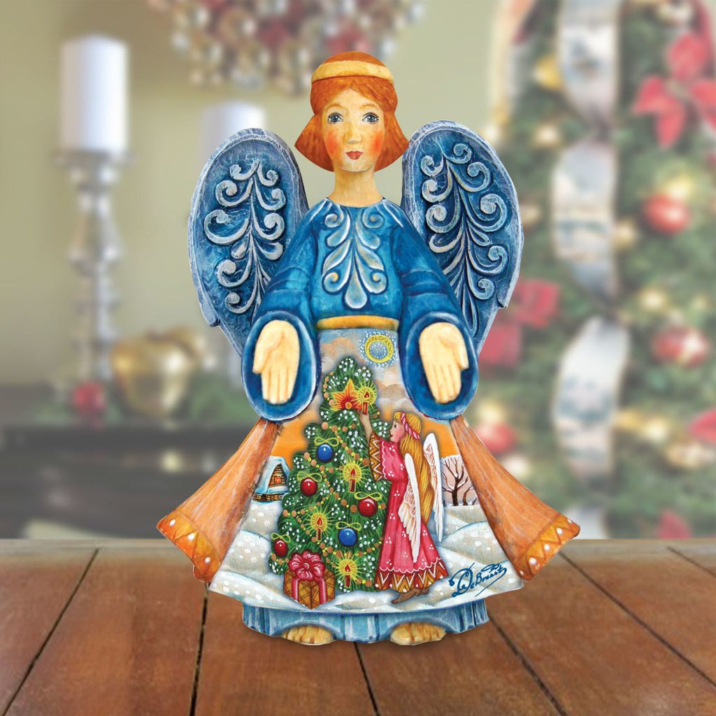 Christmas Tree Angel Handcrafted Christmas Figurine - G. DeBrekht - Nativity Holiday Decor - 552722