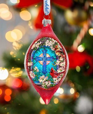 Sunday Morning Drop Glass Ornament by D. Gelsinger - Easter Spring Decor - 757-056-DG