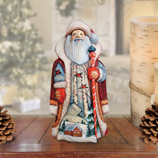 Natures Friend Santa Hand-Painted WOODCARVED Masterpiece by G. DeBrekht - Wildlife Holiday Decor - 210161 *** PRE-ORDER - Handmade Just for You! ***