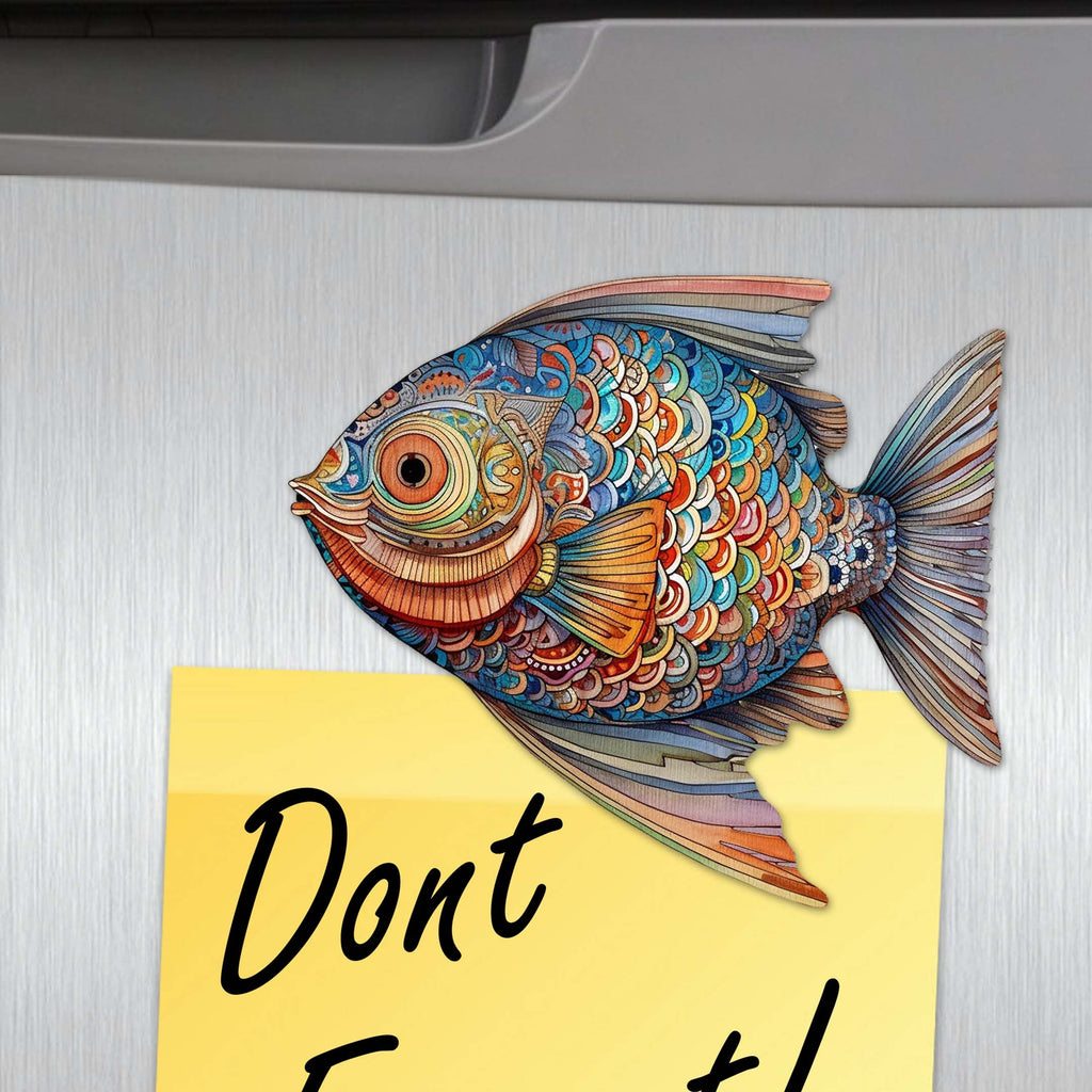 Coastal Fish Decorative Eco Wood Magnets Set of 6 by G. Debrekht - Coastal Decor - 8090034G-S6