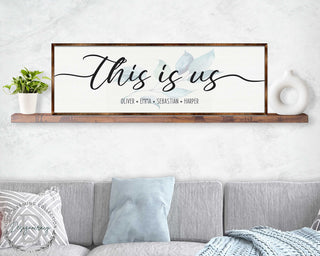 Personalized Family gift - This Is Us - Name sign - Wall Decor - Living room decor - Family Sign - Together they build - 310320