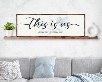 Personalized Family gift - This Is Us - Name sign - Wall Decor - Living room decor - Family Sign - Together they build - 310320