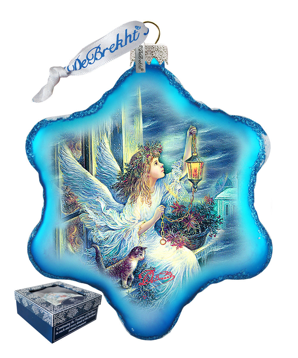 Light the Way Angel Glass Ornament by G. DeBrekht - Christmas Decor - 754-085