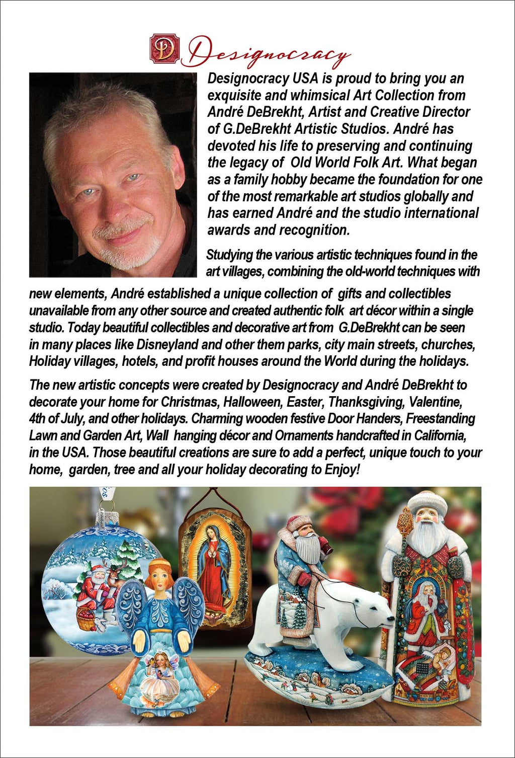 a brochure with a picture of a santa clause