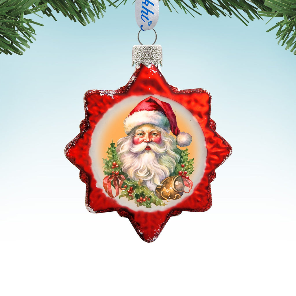 Welcome Santa Mercury Glass Ornaments by G. Debrekht - Christmas Santa Snowman Decor - 776019