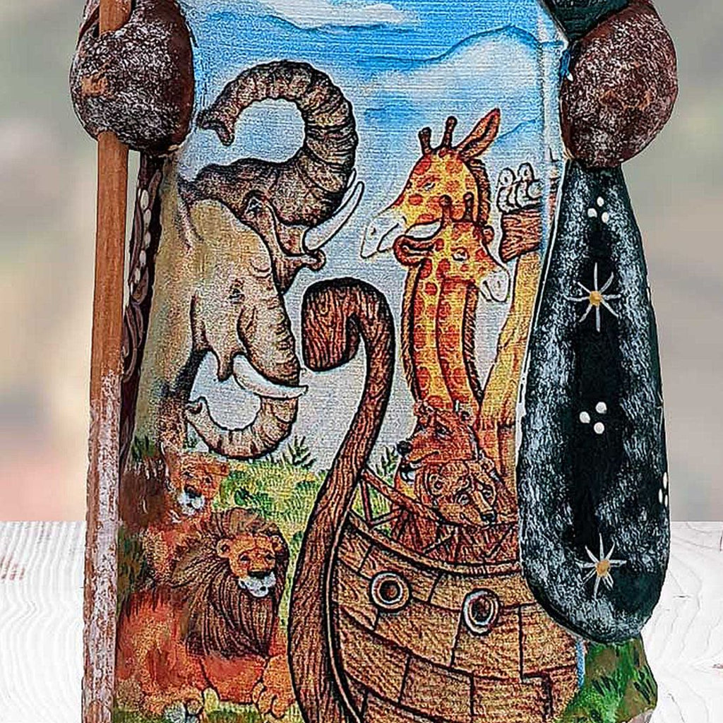 Noah's Ark Santa Hand-Painted WOODCARVED Masterpiece by G. DeBrekht - Nativity Holiday Decor - 8201015-4