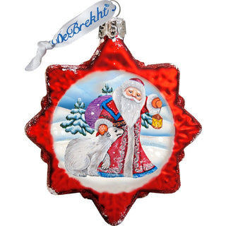 Santa Mercury Glass Ornaments Set of 3 by G. DeBrekht - Christmas Santa Snowman Decor - 770133S3