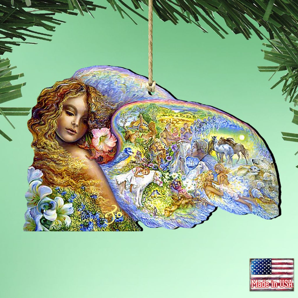 Hat of Timeless Places Wooden Ornaments by Josephine Wall - Coastal Sea-Life Decor - 845615-JW