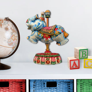 Carousel Elephant Christmas Holiday Door Decor by G. DeBrekht - Carousel Holiday Decor - 8114043H