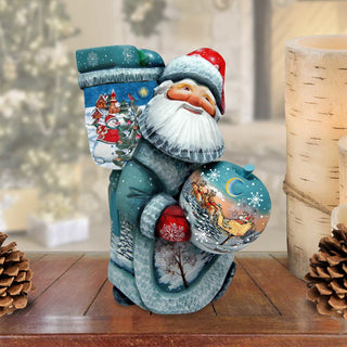 Christmas Ball Santa Hand-Painted WOODCARVED Masterpiece by G. DeBrekht - Christmas Decor - 821457