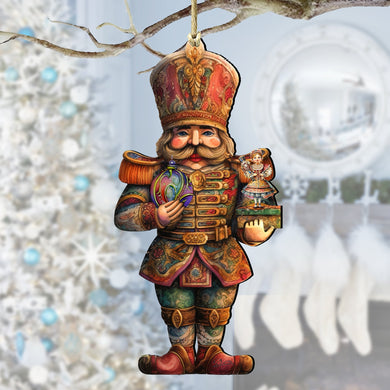Nutcracker with Clara Wooden Ornaments by G. Debrekht Christmas Decor - 8611059