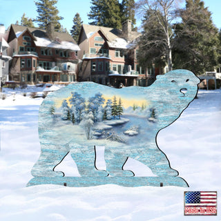 Polar Bear Wildlife Outdoor Decor by G. DeBrekht - Wildlife Holiday Decor - 8198225F