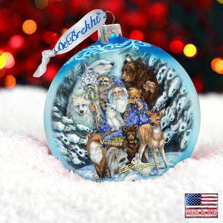 The Animal Whisperer Glass Ornament Limited Edition by J. Bergsma - Wildlife Holiday Decor - 73911-JB