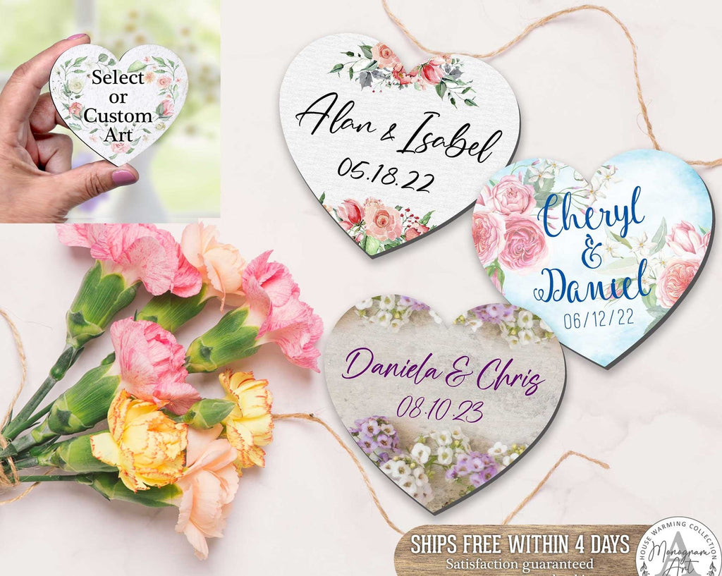 Wedding Favors gifts Custom heart shaped personalized magnets Heart shaped wedding invitation Save the Date Bridal shower wedding - 94505G