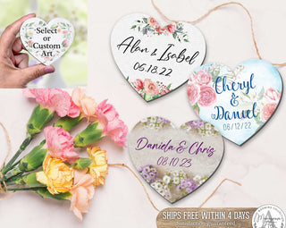 Wedding Favors gifts Custom heart shaped personalized magnets Heart shaped wedding invitation Save the Date Bridal shower wedding - 94505G