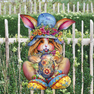 Easter Bunny Girl Holiday Door Decor by G. Debrekht - Easter Spring Decor - 8652765H