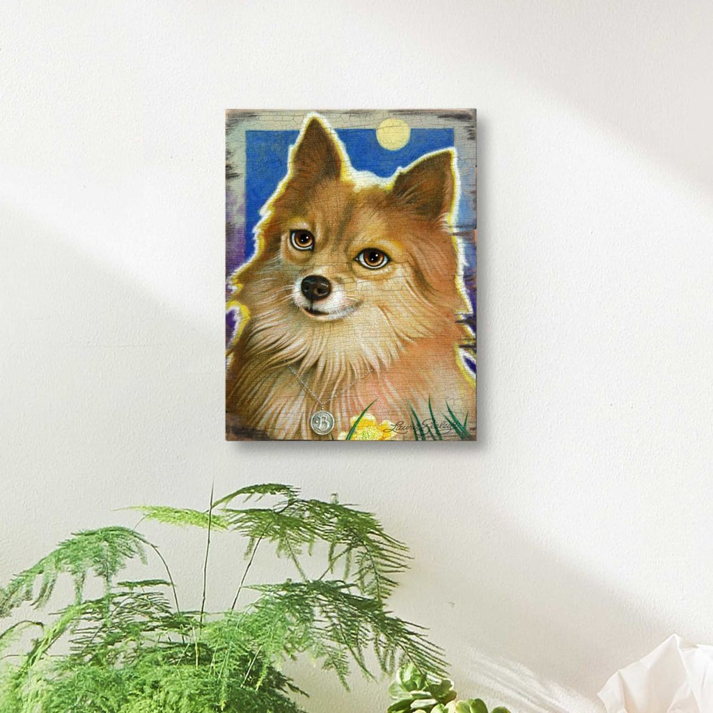 Buttercups Wooden Wall Art by Laura Seeley - Pets Dog and Cats Decor - 8511118B