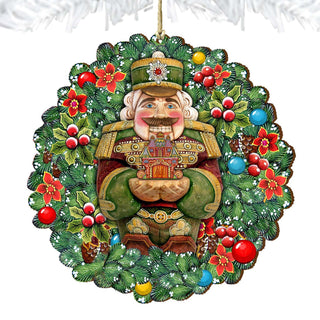 Nutcracker's Wreath Gift Wooden Ornaments by G. DeBrekht - Christmas Decor - 8185321