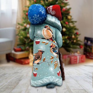 Cardinals Santa Hand-Painted WOODCARVED Masterpiece by G. DeBrekht - Wildlife Holiday Decor - 8215102 *** PRE-ORDER - Handmade Just for You! ***